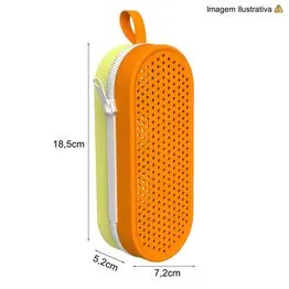 Estojo de Silicone Escolar Lápis e Canetas Grande Criativo com Zíper Marrom