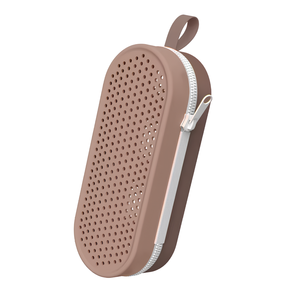 Estojo de Silicone Escolar Lápis e Canetas Grande Criativo com Zíper Marrom