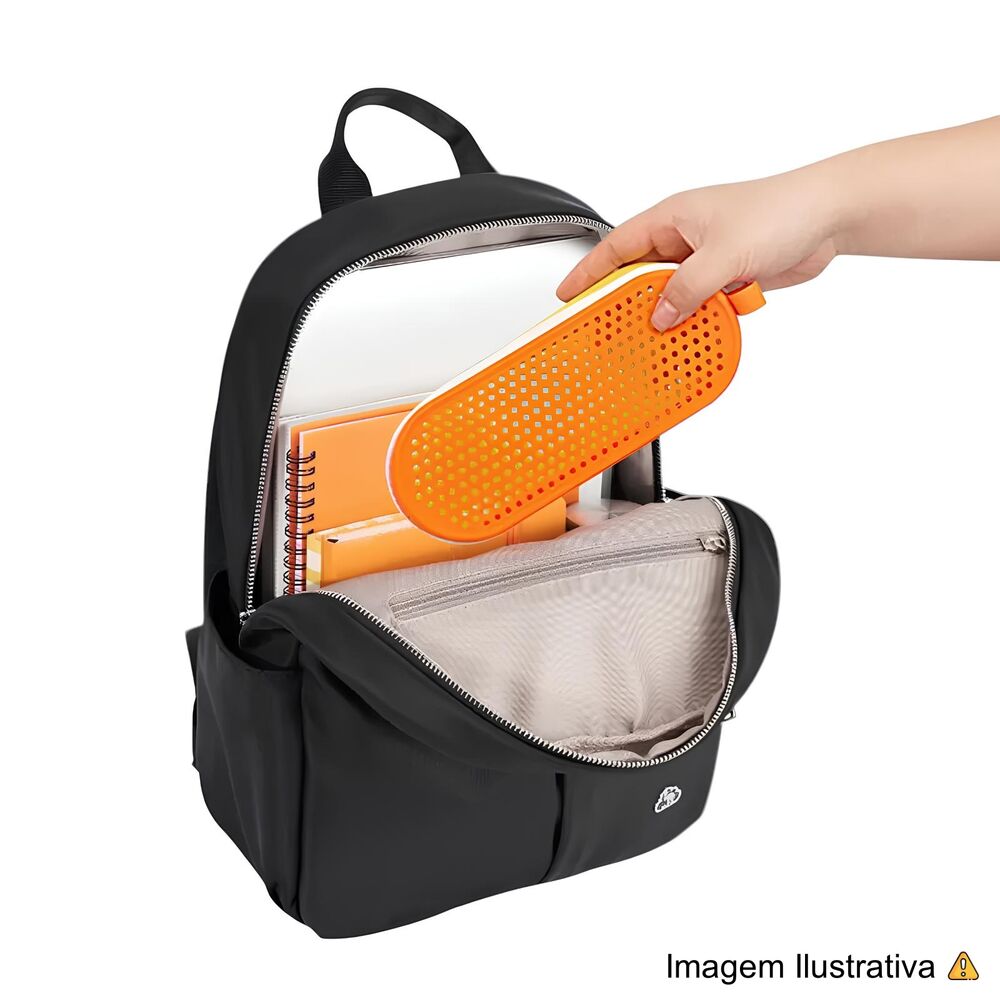 Estojo de Silicone Escolar Lápis e Canetas Grande Criativo com Zíper Marrom