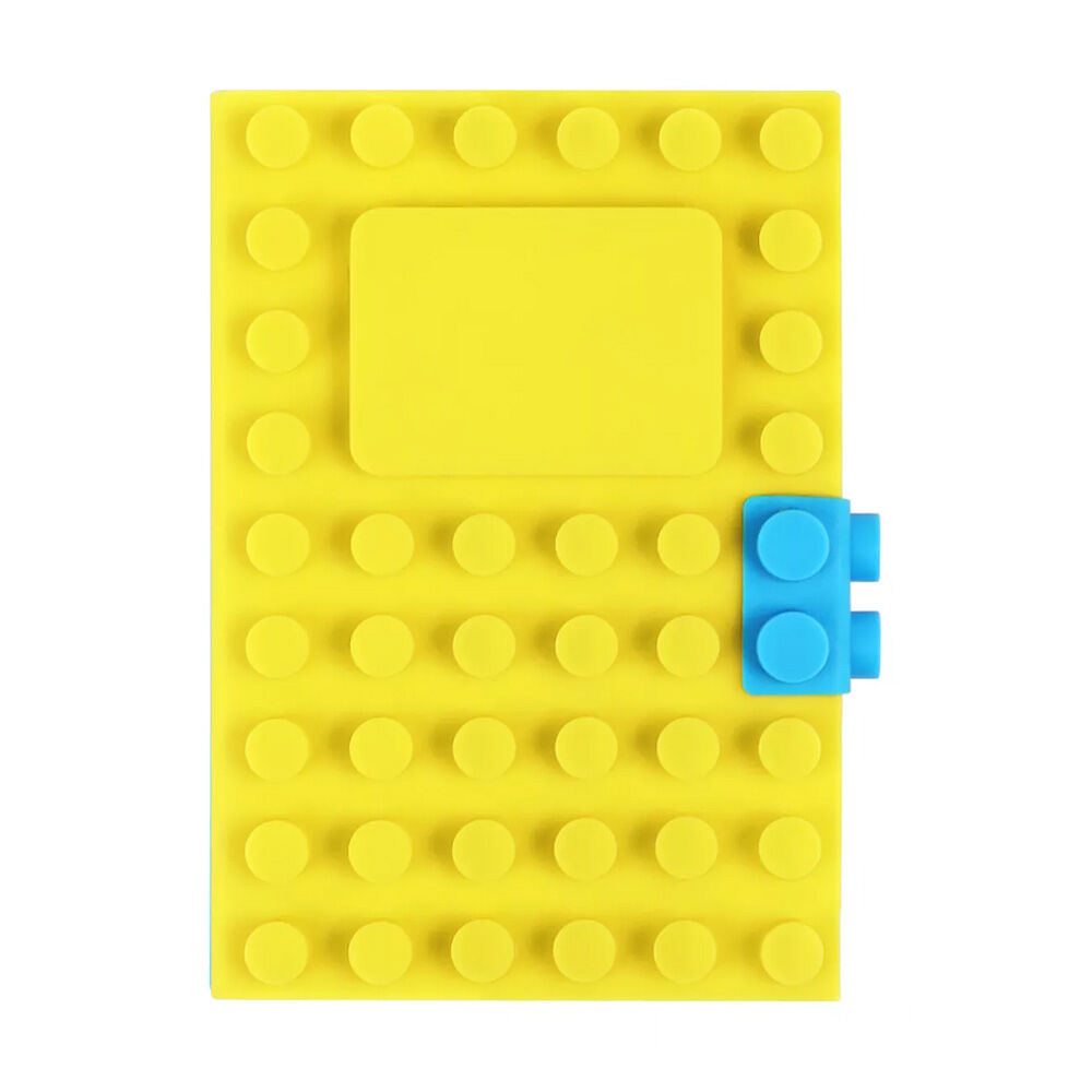 Caderno LEGO Criativo A6 para Anotações Capa de Silicone Amarelo