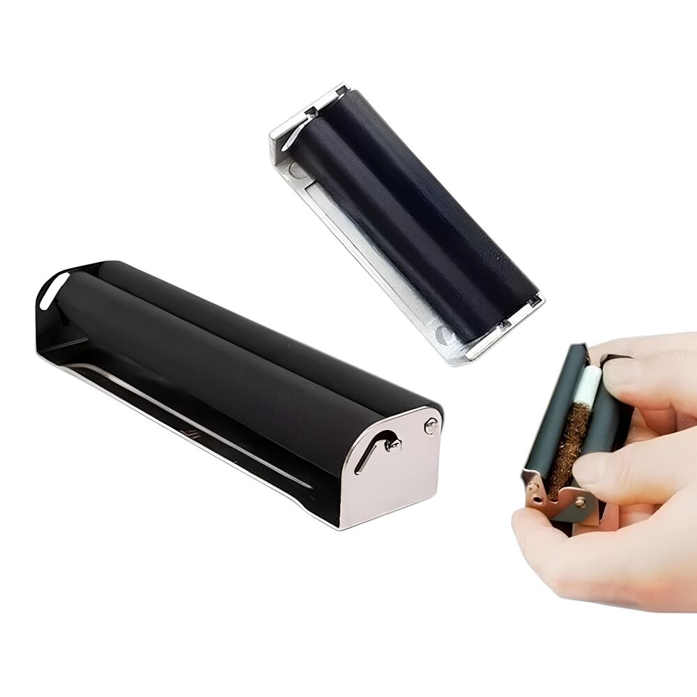 Bolador Enrolador Automático Seda Bolar Fácil Metal 110mm Preto