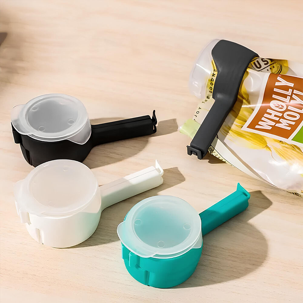 Kit 2 Prendedores Clipe para Fechar e Vedar Embalagens com Bico Preto