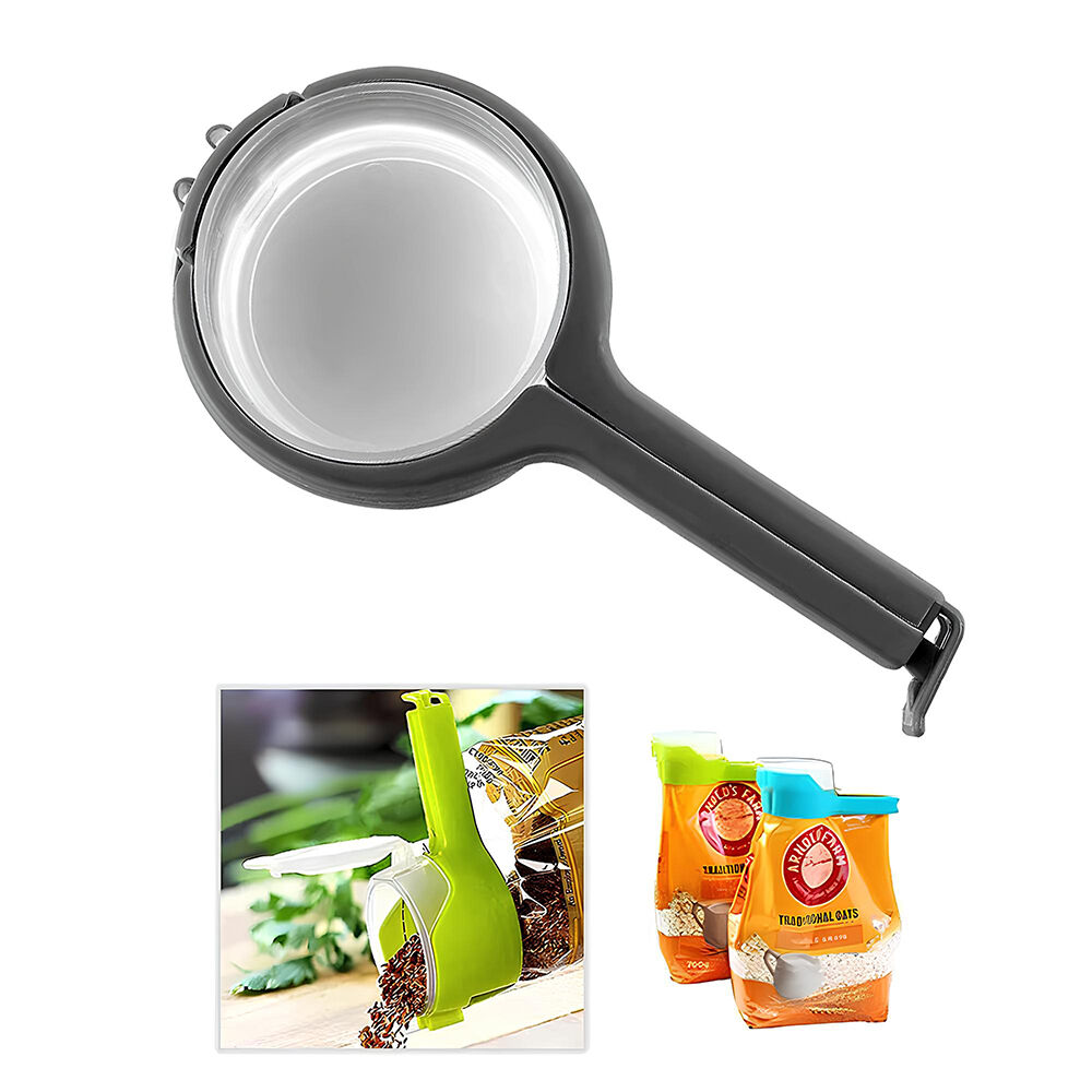 Kit 2 Prendedores Clipe para Fechar e Vedar Embalagens com Bico Preto