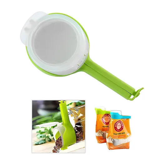 Kit 3 Prendedores Clipe para Fechar e Vedar Embalagens com Bico Verde