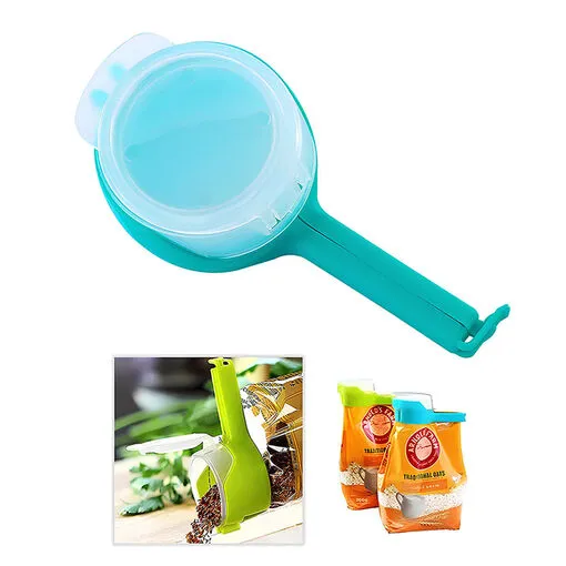 Kit 3 Prendedores Clipe para Fechar e Vedar Embalagens com Bico Azul