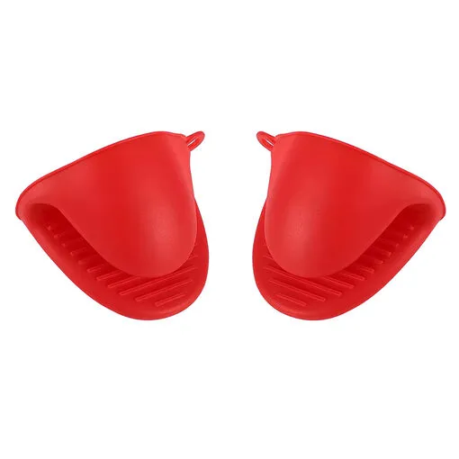 Kit 2 Luvas Térmicas de Silicone Forno Fogão para Cozinha Pegador Jacaré Vermelho