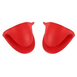 Kit 2 Luvas Térmicas de Silicone Forno Fogão para Cozinha Pegador Jacaré Vermelho