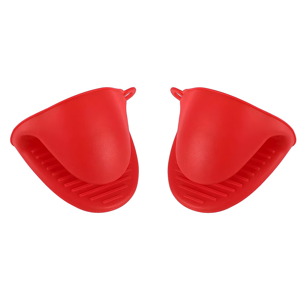Kit 2 Luvas Térmicas de Silicone Forno Fogão para Cozinha Pegador Jacaré Vermelho