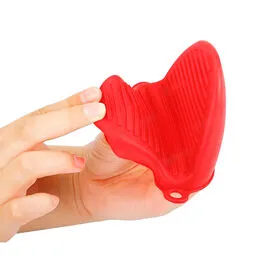 Kit 2 Luvas Térmicas de Silicone Forno Fogão para Cozinha Pegador Jacaré Rosa