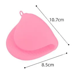 Kit 2 Luvas Térmicas de Silicone Forno Fogão para Cozinha Pegador Jacaré Rosa