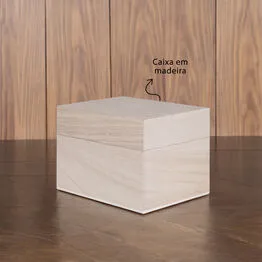 Kit Copo para Whisky + Pegador de Gelo + 3 Cubos de Pedra-sabão e Caixa de Madeira
