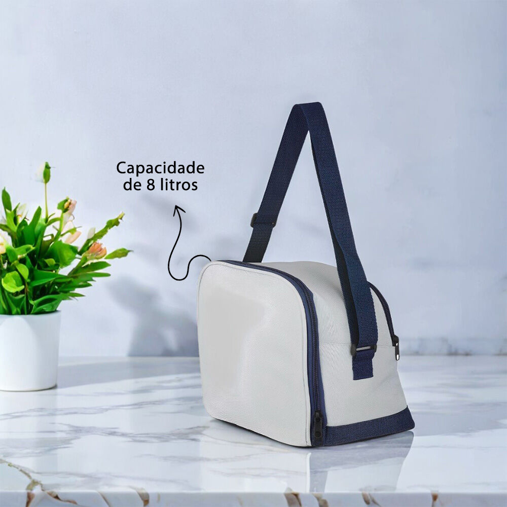 Bolsa Térmica 8 Litros para Marmitex com Alça para Transporte Azul