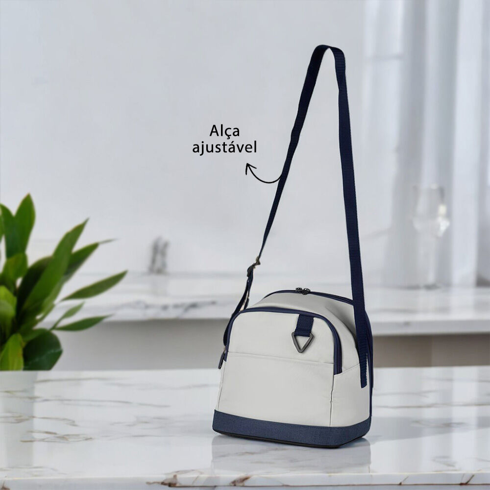 Bolsa Térmica 8 Litros para Marmitex com Alça para Transporte Azul