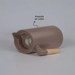 Garrafa Térmica Bule 1 Litro Parede Dupla com Ampola de Vidro e Alça de Madeira Preta