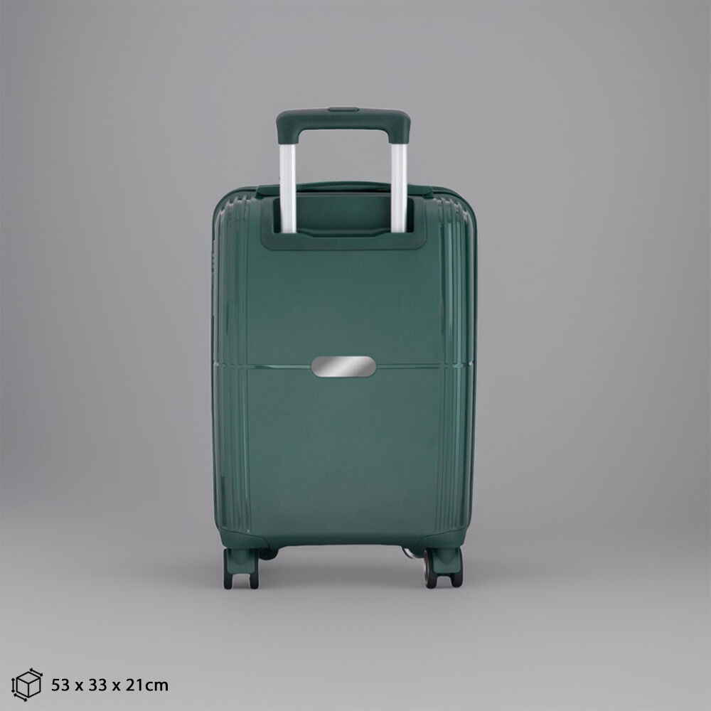 Mala de Bordo Executiva Compacta 34L Cadeado com Segredo para Viagem Verde