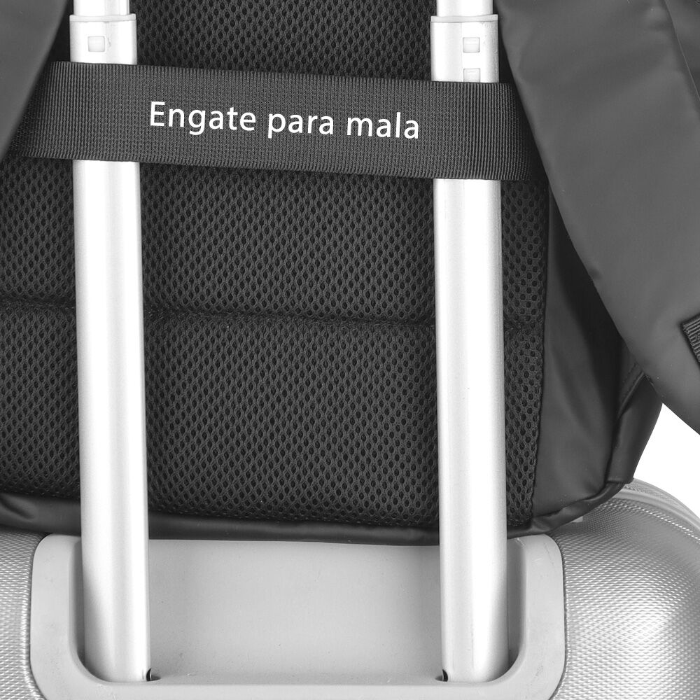 Mochila Executiva para Notebook 19L com Alças Acolchoadas e Engate para Mala