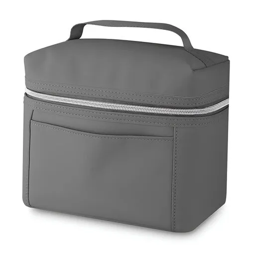 Bolsa Térmica 5L Elegante para Lanches e Marmitex Portátil com Alça Grafite
