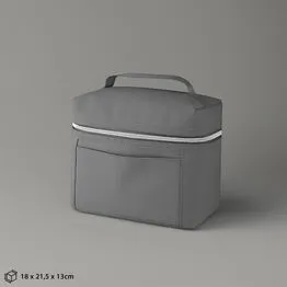 Bolsa Térmica 5L Elegante para Lanches e Marmitex Portátil com Alça Grafite