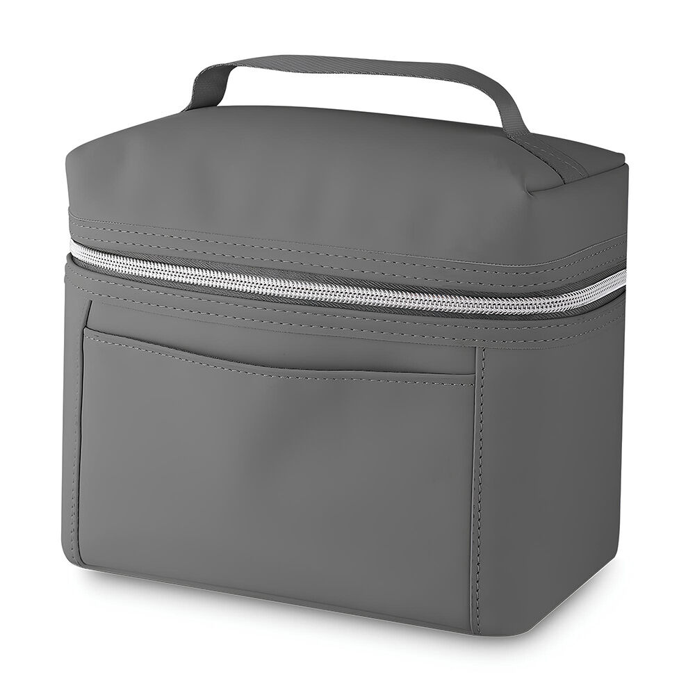 Bolsa Térmica 5L Elegante para Lanches e Marmitex Portátil com Alça Grafite