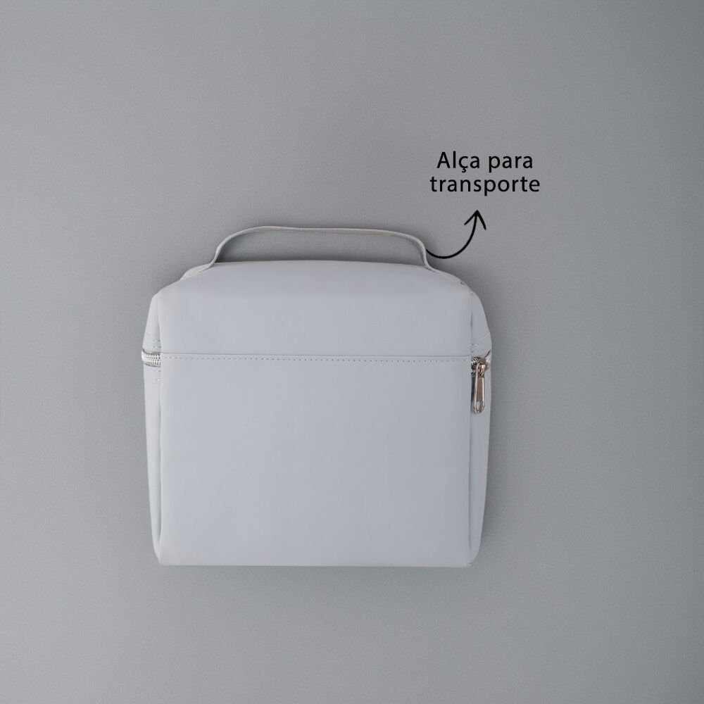 Bolsa Térmica 5L Elegante para Lanches e Marmitex Portátil com Alça Grafite