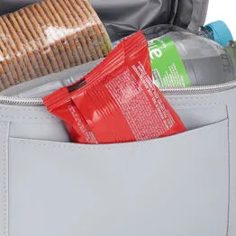 Bolsa Térmica 5L Elegante para Lanches e Marmitex Portátil com Alça Cinza