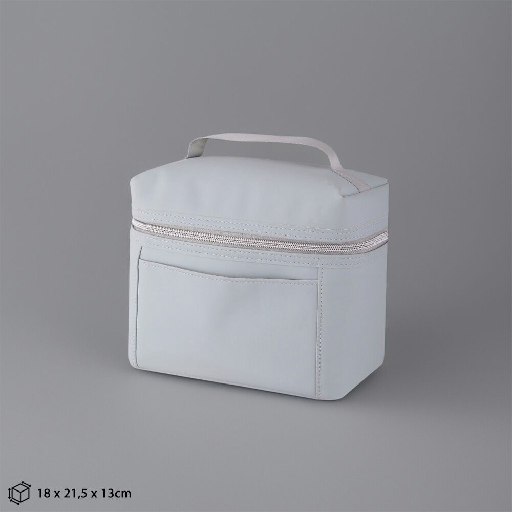 Bolsa Térmica 5L Elegante para Lanches e Marmitex Portátil com Alça Cinza