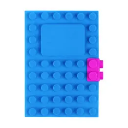 Caderno LEGO Criativo A6 para Anotações Capa de Silicone Azul