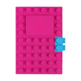 Caderno LEGO Criativo A6 para Anotações Capa de Silicone Rosa