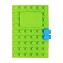 Caderno LEGO Criativo A6 para Anotações Capa de Silicone Verde