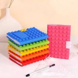 Caderno LEGO Criativo A6 para Anotações Capa de Silicone Verde