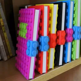 Caderno LEGO Criativo A6 para Anotações Capa de Silicone Verde
