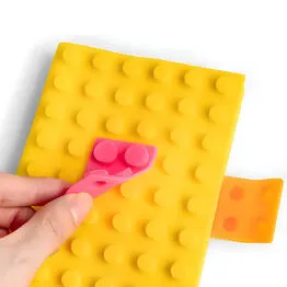 Caderno LEGO Criativo A6 para Anotações Capa de Silicone Verde