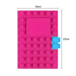 Caderno LEGO Criativo A6 para Anotações Capa de Silicone Verde