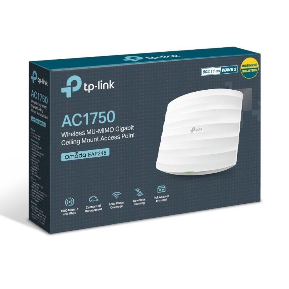 Access Point EAP245 Wi-Fi 5 Dual Band AC1750 de Teto - TP-Link