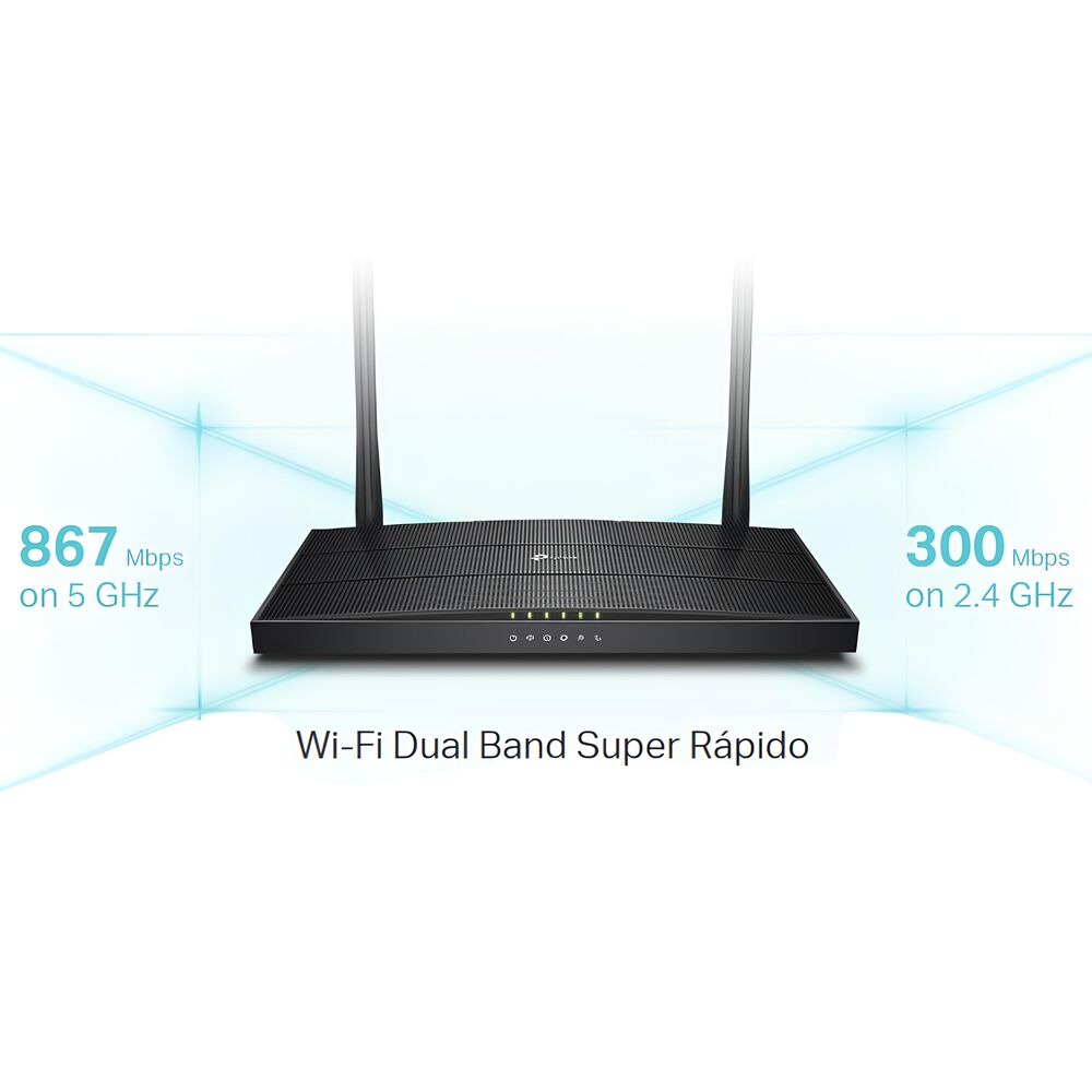 Roteador Terminal GPON XC220-G3V Wi-fi AC1200 Voip Preto - Tp-link