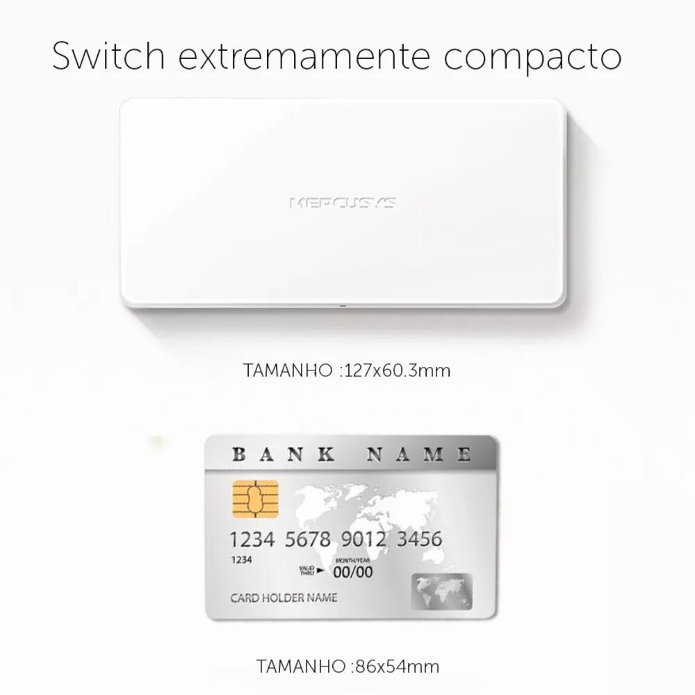 Switch Mercusys MS108 série Desktop 8 Portas RJ-45 Branco