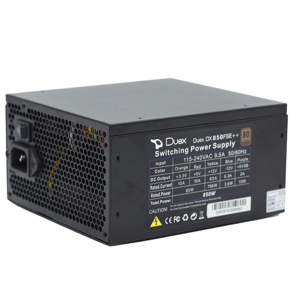 Fonte Duex 850FSE++ 850W 80 Plus Bronze PFC Ativo Full Modular