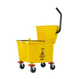 Carro Balde Nobre 32L Amarelo com Espremedor Cabo Inclinado Limpeza Geral