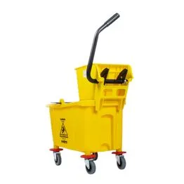 Carro Balde Nobre 32L Amarelo com Espremedor Cabo Inclinado Limpeza Geral