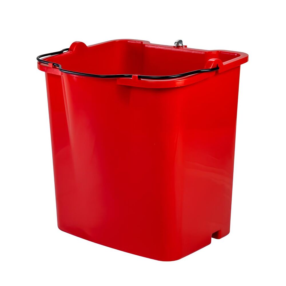 Carro Balde 35L Nobre – Amarelo com Balde Vermelho, Divisor de Água e Sistema Quebra-Ondas