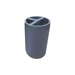 Conjunto para Banheiro 2 Peças Mood – Dispenser e Porta Escova Cinza