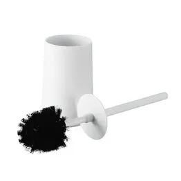 Conjunto para Banheiro 5 Peças Branco Mood - Escova Sanitária, Lixeira, Porta-Escova, Dispenser e Bandeja