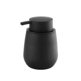 Conjunto para Banheiro 5 Peças Preto Mood - Escova Sanitária, Lixeira, Porta-Escova, Dispenser e Bandeja
