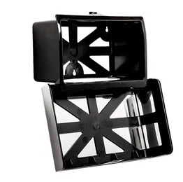 Dispenser para Papel Toalha 1/3 Dobra com Frente Inox - Preto Select - Nobre