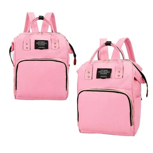 Mochila Maternidade Bolsa Mamãe Bebê Multifunção Térmica - Rosa