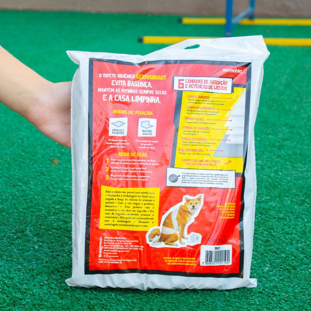 Kit 7 Tapetes Higiênicos Pet Germanhärt 6 Camadas 80x60cm para Cães Grande