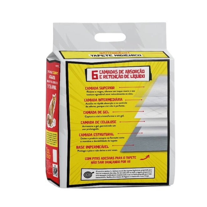 Kit 30 Tapetes Higiênicos Pet Germanhärt 6 Camadas 80x60cm para Cães Grande
