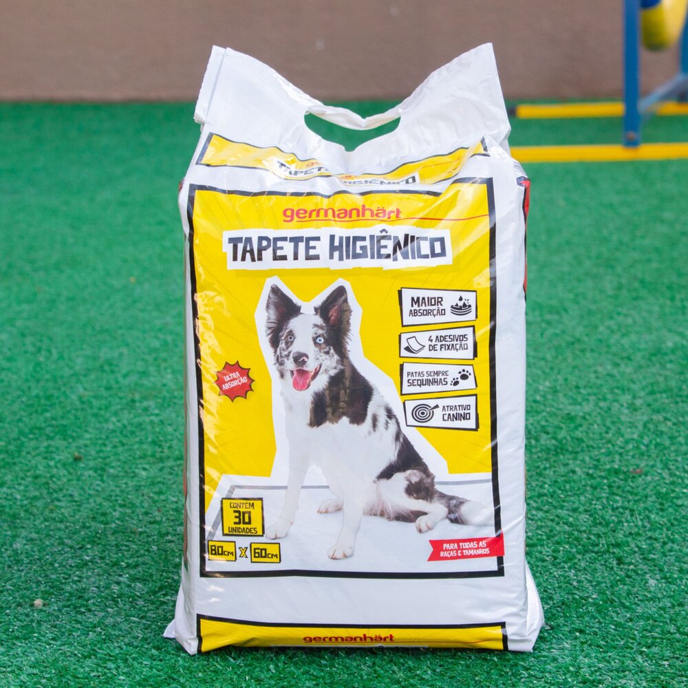 Kit 30 Tapetes Higiênicos Pet Germanhärt 6 Camadas 80x60cm para Cães Grande