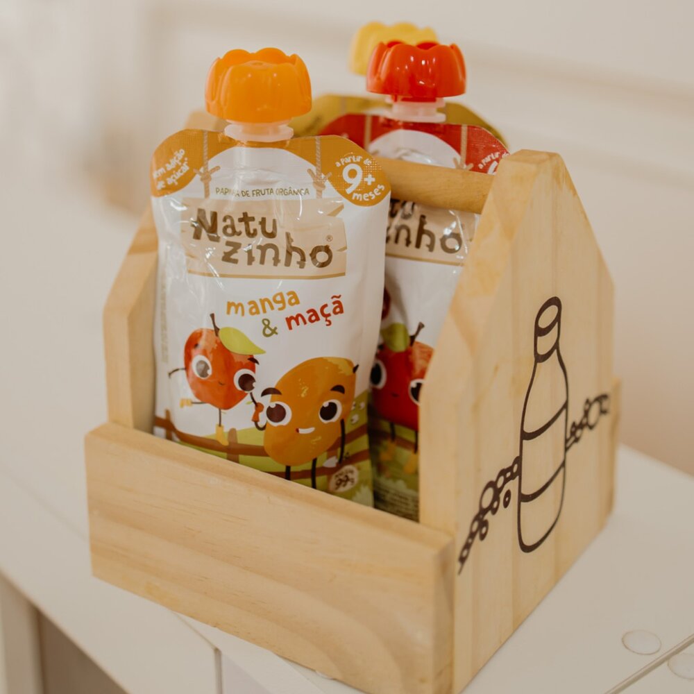 Papinha de Fruta Orgânica Natuzinho Manga e Maçã 100g – Sem Conservantes