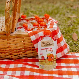 Papinha de Fruta Orgânica Natuzinho Maçã e Framboesa 100g – Sem Conservantes